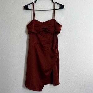 Sadie & Sage Asymmetrical Burt Orange Dress. Size S